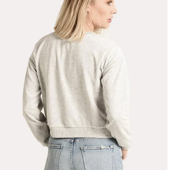 BB Dakota Lace-Up Gray Sweatshirt | Size S - Picture 3 of 9